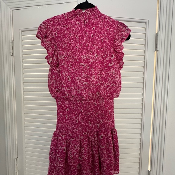 Aqua Pink Floral Mini Dress - Picture 2 of 3